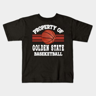 Proud Name Golden State Graphic Property Vintage Basketball Kids T-Shirt